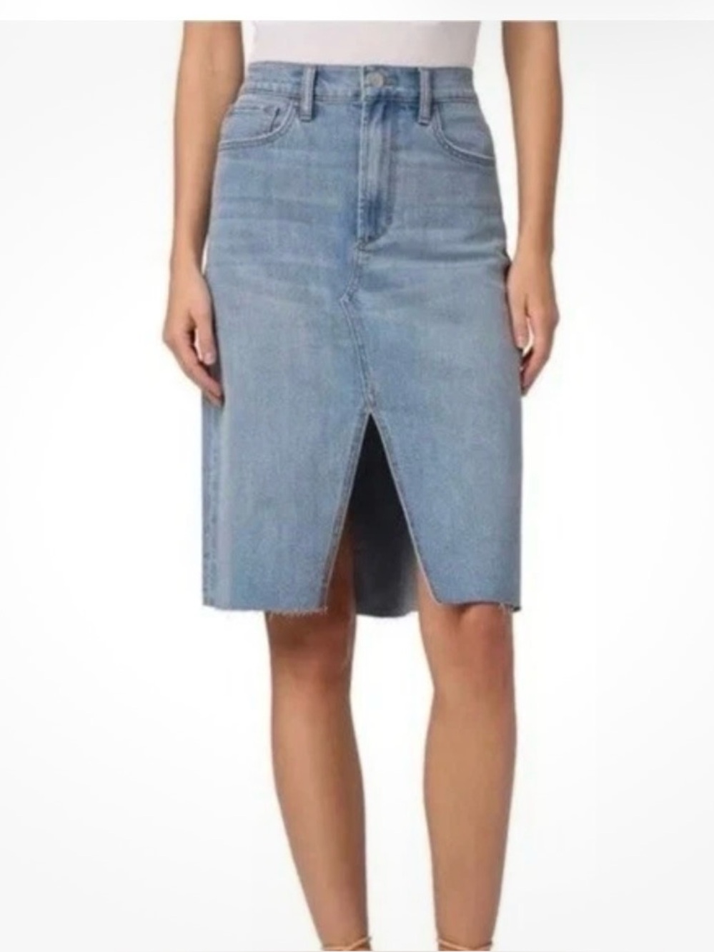 Joes Jeans Denim Midi Skirt with Front Slit sz 31